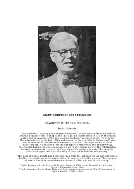 Lawrence K. Frank (social Scientist) 2009-11
